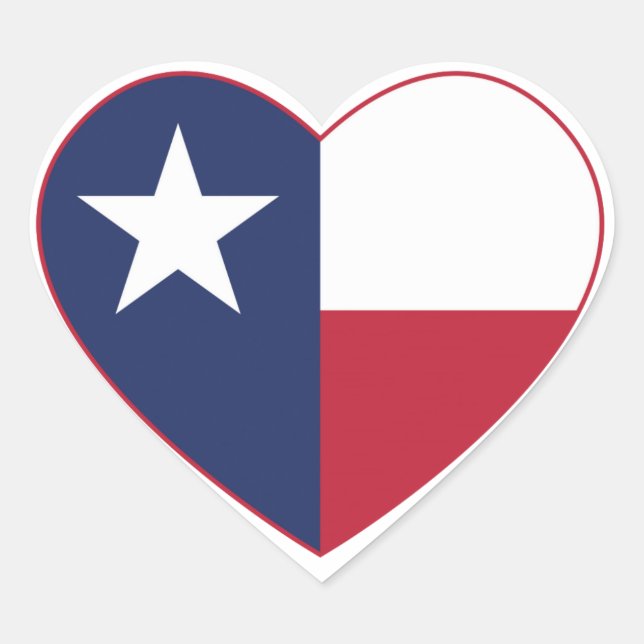 Sticker Cœur Coeur du drapeau du Texas (Devant)