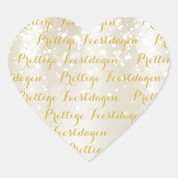 Coeur Noël Texte en caractères italiques "Prettige