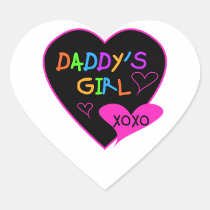 Sticker Cœur Coeur papa's Girl T Shirts and Gifts