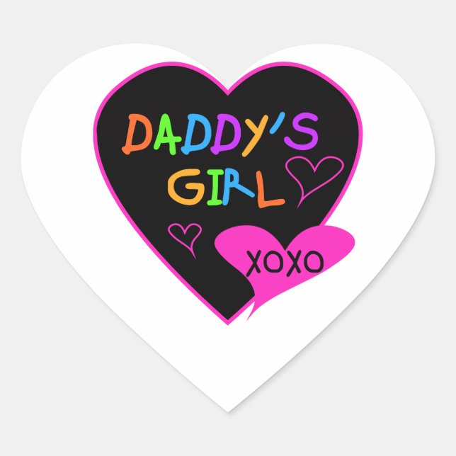 Sticker Cœur Coeur papa's Girl T Shirts and Gifts (Devant)