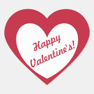 Sticker Cœur Coeur personnalisable "Bonne Saint Valentin" en ro