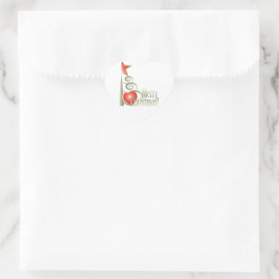 Sticker Cœur Coeur pour Noël