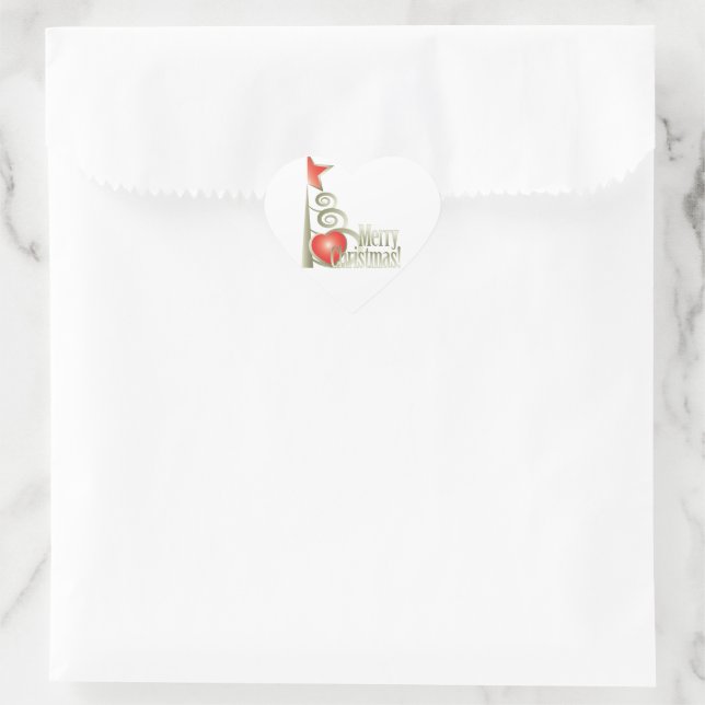 Sticker Cœur Coeur pour Noël (Sac)