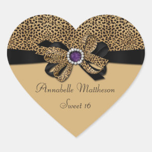 Sticker Cœur Coeur pourpre du bonbon 16 à diamants de bijou