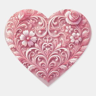 Sticker Cœur Cœur rose