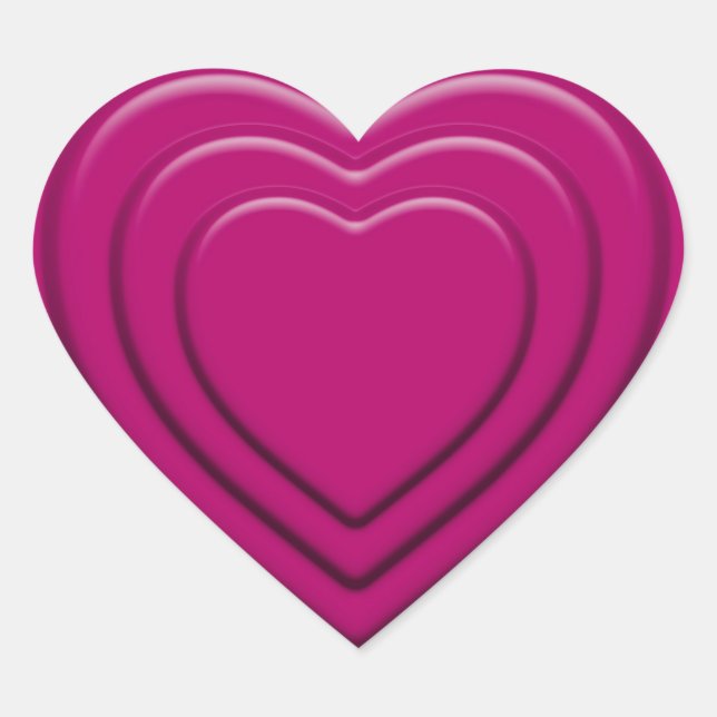 Sticker Cœur Coeur rose incorporé (Devant)