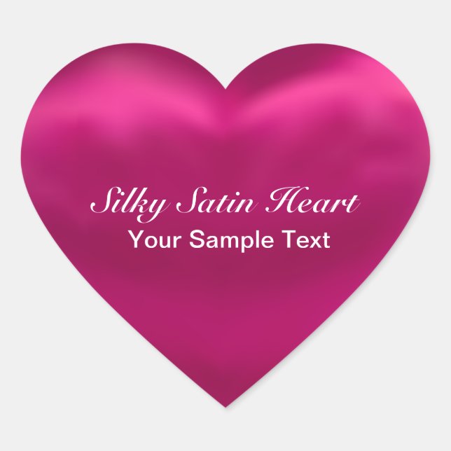 Sticker Cœur Coeur rose Silky Satin (Devant)
