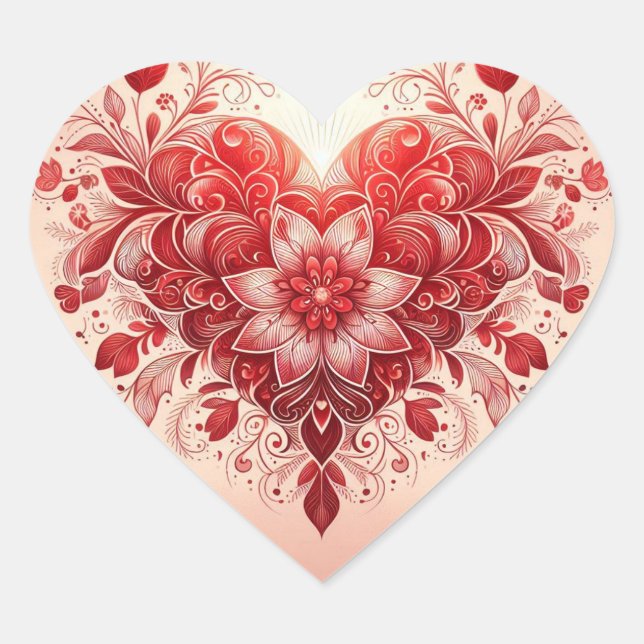 Sticker Cœur Coeur rouge (Devant)