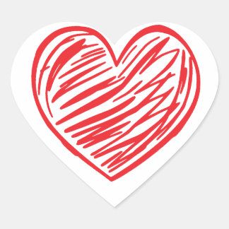 Sticker Cœur Coeur rouge