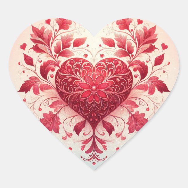 Sticker Cœur Coeur rouge (Devant)