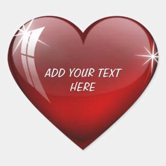 Sticker Cœur Coeur rouge brillant