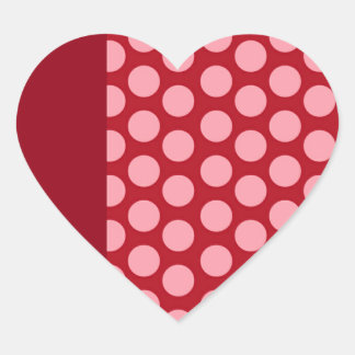 Sticker Cœur Coeur rouge et rose Saint Valentin
