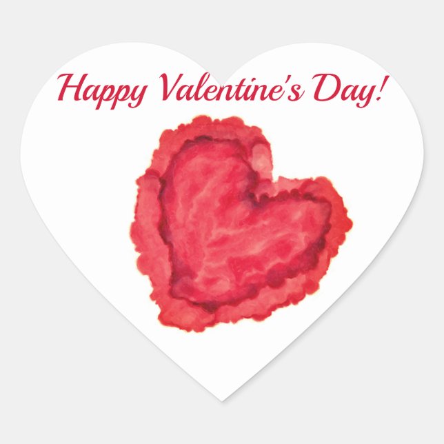 Sticker Cœur Cœur Rouge "Joyeuse Saint-Valentin" (Devant)