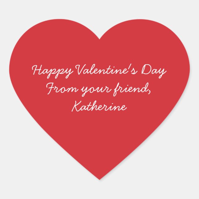 Sticker Cœur Coeur rouge mignon Salle de classe pour enfants de (Devant)