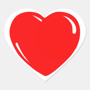 Sticker Cœur Coeur rouge réfléchi