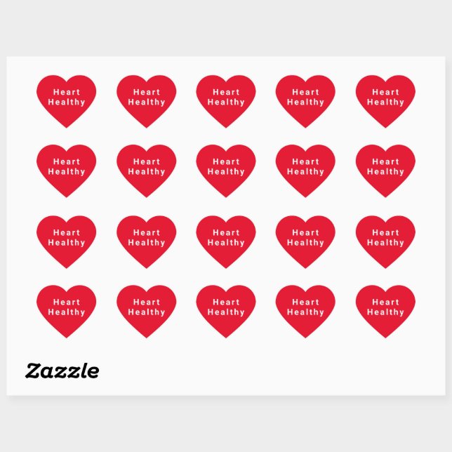 Sticker Cœur Coeur sain Coeurs rouges (Feuille)
