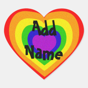 Sticker Cœur Coeur scintillant d'arc-en-ciel