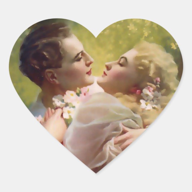 Sticker Cœur Coeur vintage (Devant)