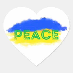Sticker Cœur Coeurs bleus et jaunes sur Inspirations d'Ukraine 
