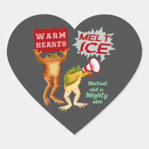 Sticker Cœur Cœurs Chauds Fondent la Glace