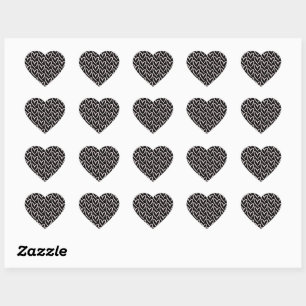 Sticker Cœur Coeurs de coeur rose avec Arrière - plan noir