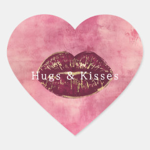 Sticker Cœur Coeurs de Parties scintillant rose Fille