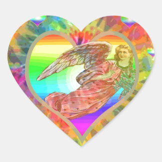 Sticker Cœur Coeurs et ange