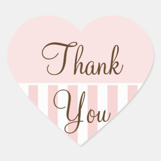 Sticker Cœur Coeurs mariages Mariage Faveur Merci rose clair