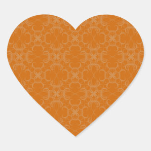 Sticker Cœur Coeurs mariages - Sceau d'enveloppe Motif orange c