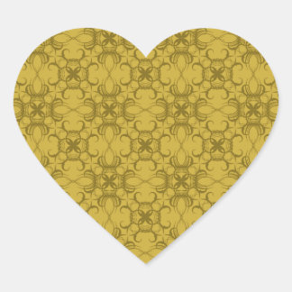 Sticker Cœur Coeurs mariages Tan Et Motif Brown Enveloppe Sceau