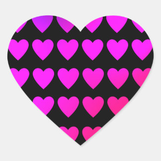 Sticker Cœur Coeurs mignons rose et violet