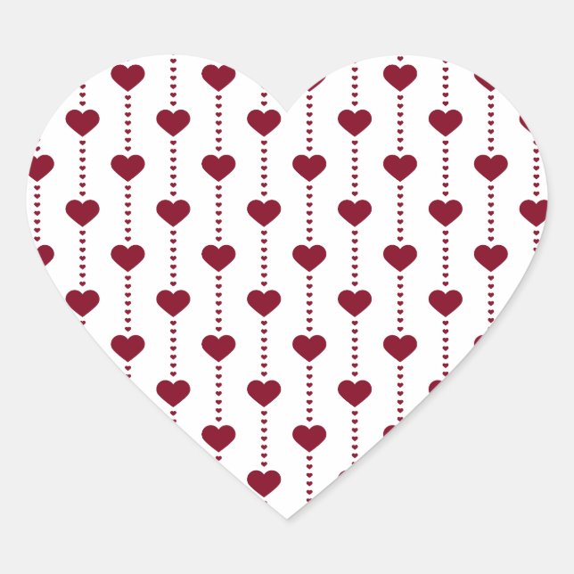 Sticker Cœur Coeurs motifs/rouges (Devant)