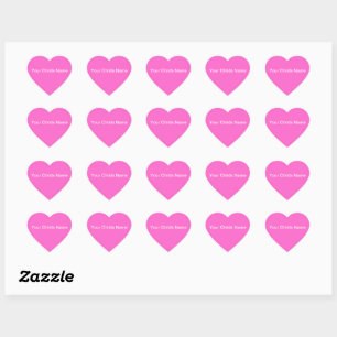 Sticker Cœur Coeurs roses Coeurs Customisés Coeurs de nom Stic