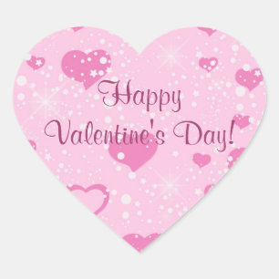 Sticker Cœur Coeurs roses Confetti Valentine