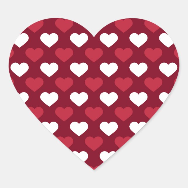 Sticker Cœur Coeurs rouges (Devant)