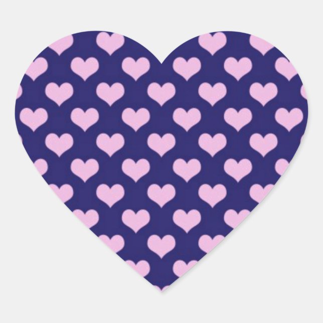 Sticker Cœur Coeurs Violet Et Rose (Devant)