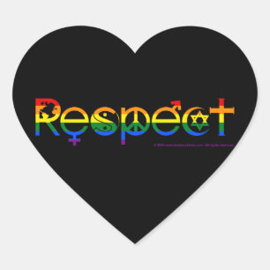 Sticker Cœur Coexister dans le Respect Fierté Gay