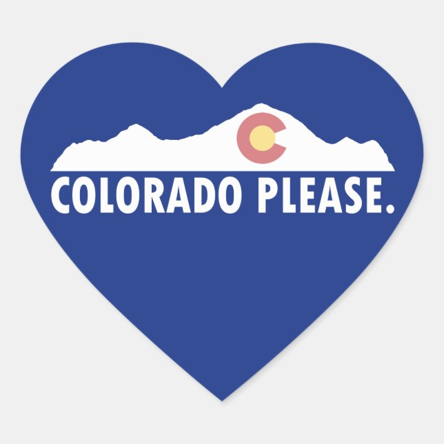 Sticker Cœur Colorado please (Devant)