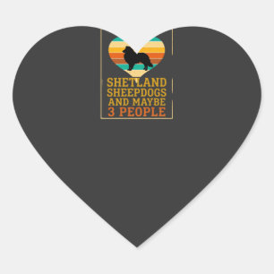 Sticker Cœur Comme les Shelties Peut-être les gens cœur de chie