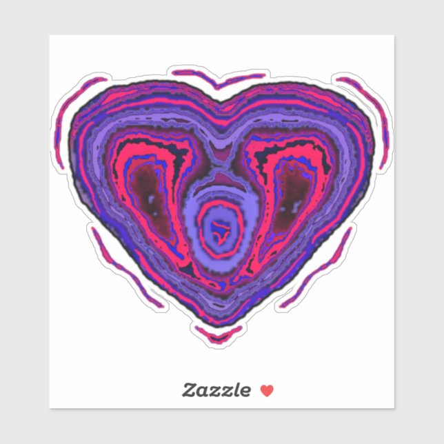 Sticker Coeur complexe (Feuille)