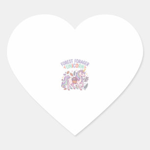 Sticker Cœur Concepteur graphique de licorne de fourrageuse de