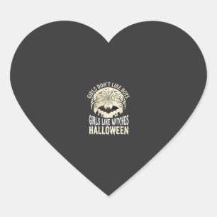 Sticker Cœur Conception de chauve-souris d'Halloween pour fille