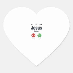 Sticker Cœur Conception de chemise chrétienne pour écran de tél