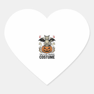 Sticker Cœur Conception de chemise de costume de chat de citrou