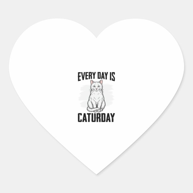 Sticker Cœur Conception de chemise drôle pour amateur de chat d (Devant)