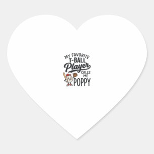 Sticker Cœur Conception de chemise Je m'appelle Poppy par le jo