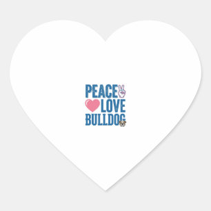 Sticker Cœur Conception de chemise pour chien vintage Peace Lov