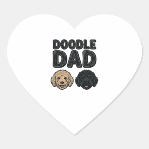 Sticker Cœur Conception de chemise pour papa gribouillis vintag