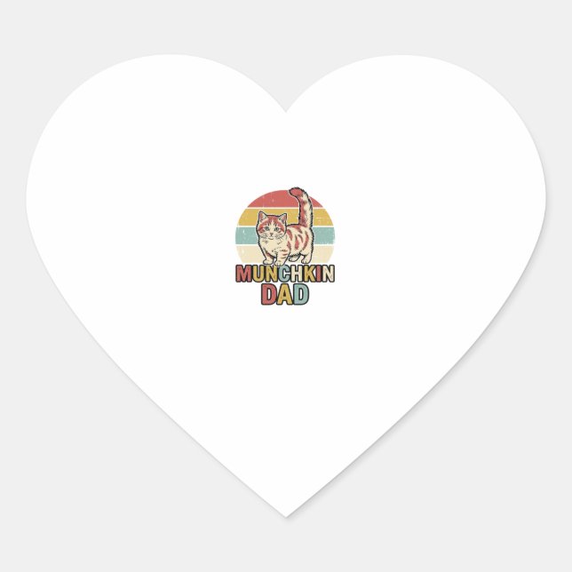 Sticker Cœur Conception de chemise vectorielle pour papa Munchk (Devant)