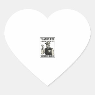 Sticker Cœur Conception de chemise vintage drôle de squelette p
